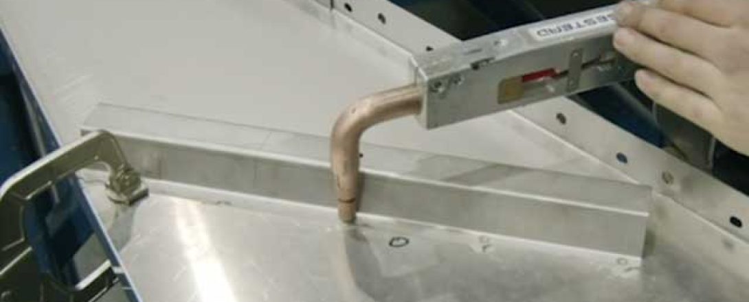 Spot welding in action